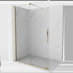 Mexen Velar плъзгаща се душ стена Walk-in 130 x 200 см, прозрачна 8 мм, златна (871-130-000-03-50)