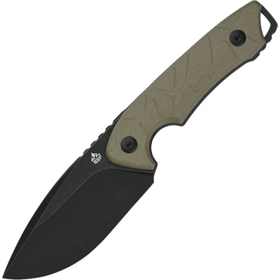 QSP Knife Tiny TOT 10Cr15MoV, black stonewash, sand G10 QS169-C2