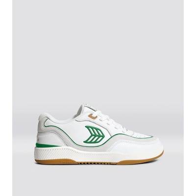 Cariuma UBA Gum White Leather Green Logo Sneaker