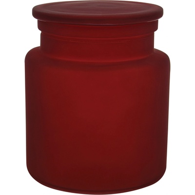 Spirella dóza na odličovací tampony YOKO bordó sklo