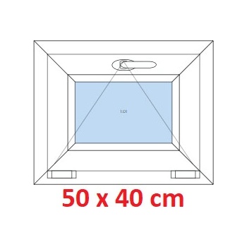 Soft Plastové okno 50x40 cm, sklopné