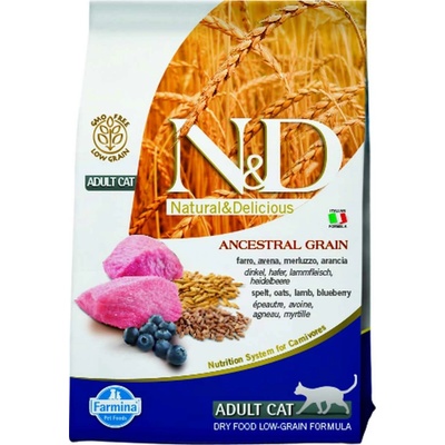 N&D Low Grain CAT Adult Lamb & Blueberry 5 kg