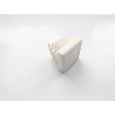 zátka čtvercová 20x20mm bílá žebrovaná F1103.20W1