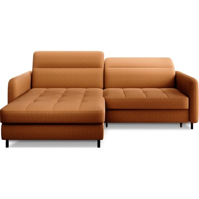 Eltap Жълт кадифен разтегателен ъглов диван с място за съхранение (ляв ъгъл) Gomsi - ELTAP (CO-GOM-LT-45MAN)