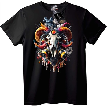 NOONEBRAND Тениска Механичен Овен Череп - 3XL, Black