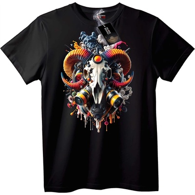 NOONEBRAND Тениска Механичен Овен Череп - 3XL, Black