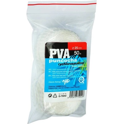 Náhradná pančucha GIANTS FISHING PVA Mesh Fast Melt Refill, 50 m priemer 25 mm