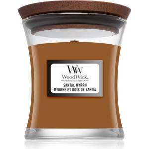 WoodWick Santal Myrrh ароматна свещ с дървен фитил 85 гр