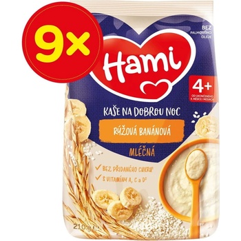 Hami mléčná kaše rýžová banánová 9 x 210 g
