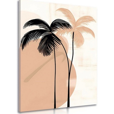 Obraz abstraktní botanické tvary palmy - 80x120
