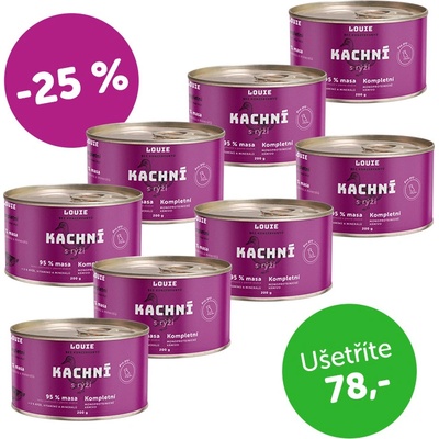 Louie Kachní s rýží bez omezení věku 8 x 200 g