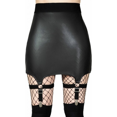 Killstar sukňa dámska Cassandra PU Mini black