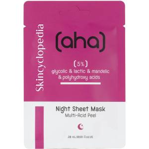 Skincyclopedia Нощна лист маска с 5% AHA и полихидрокси киселини, 20 ml