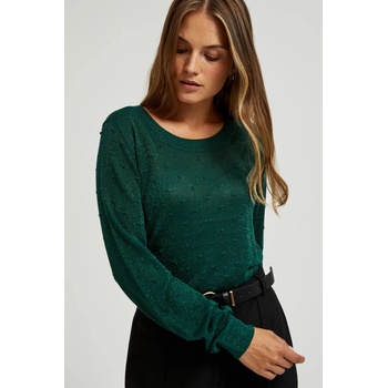 Moodo Суитшърт с дълги ръкави и метализирана нишка в зелено Moodo Moodo | Zelen | ЖЕНИ | XS