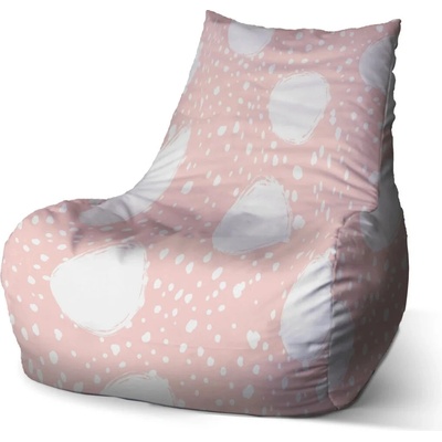 Sablio sedací vak Bean Biele fľaky 100 x 90 x 45 cm