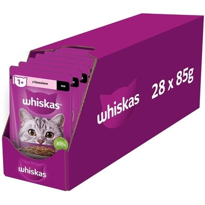 Whiskas Adult s lososem v omáčce 28 x 85 g
