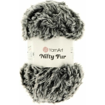 Yarnart Nifty Fur 8416 čierna s bielou