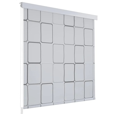 vidaXL Ролетна щора за баня, 100x240 см, квадрати (142848)