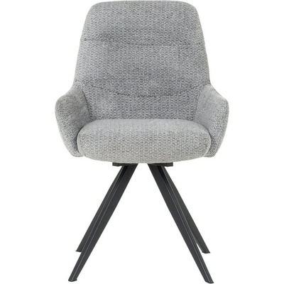 Carmen Трапезен стол Carmen ASCOT, до 120kg. , дамаска, прахово боядисана метална база, сив (bt-3532386)