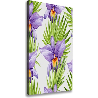 Vertikálny foto obraz na plátne Orchidea a palmy 50x100 cm