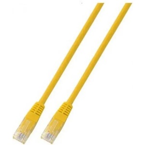  Неекранирана пач корда U-UTP, Cat. 5e, PVC, жълта : Дължина на кабела - 1.5 м (K8095.1,5)