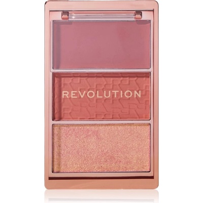 Revolution Blush Icon Palette палитра с ружове цвят Aura Points Rose 9.8 гр