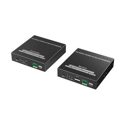 PremiumCord 4K@60Hz HDMI KVM extender s USB 2.0 na 120m přes LAN síť, over IP KHEXT120-14 – Zboží Mobilmania