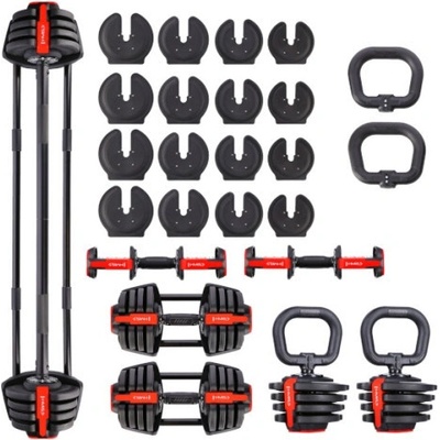HMS Jednoruční-obouruční variabilní činka SGR18 PRO SET, 3v1, 40 kg