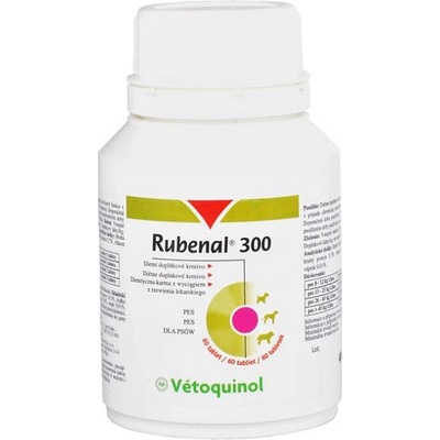 Rubenal 300 mg pri chronickej nedostatečnosti obličiek u väčších psov 60 tabliet