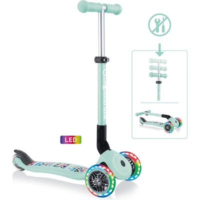 Globber Primo Foldable Fantasy Lights mintová