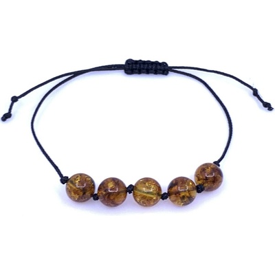 Jan Kos jewellery Šňůrkový náramek s jantarem STA-8343/SKA16