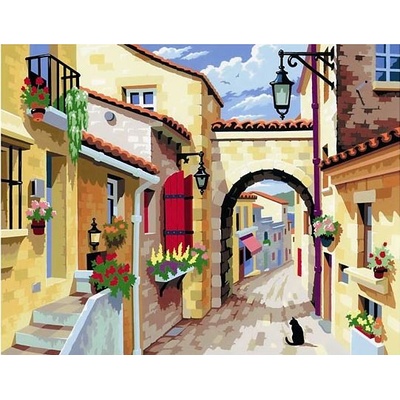 KSG Crafts KSG Craft - Рисуване по номера с акрилни бои - Тиха уличка