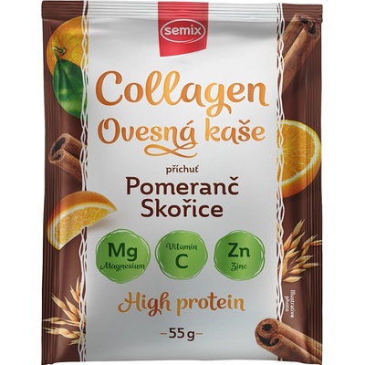Semix Ovsená kaša s kolagénom s pomarančom a škoricou so sladidlom 55 g