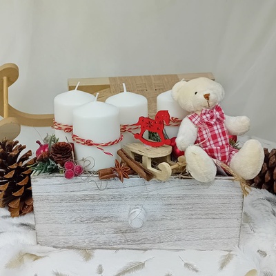 Adventná dekorácia Medvedík