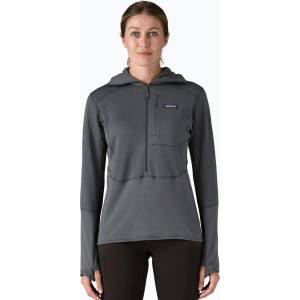 Patagonia Дамско софтшел яке Patagonia R1 Hybrid Pullover Hoody smolder blue