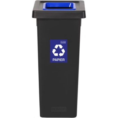 Fit Bin black 53 l modrý papír