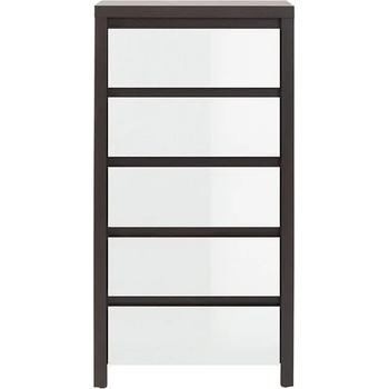 Image 1 of Black Red White Скрин с пет чекмеджета kaspian kom5s венге / бял гланц