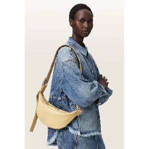 AllSaints чанта тип кроасан дамски от кожа LUNA (W192XD)