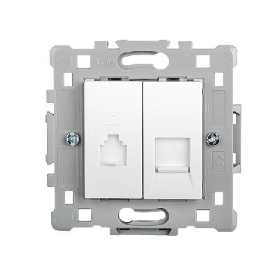 КОНТАКТ rj11+rj45 БЯЛ el0646 splendor (646)