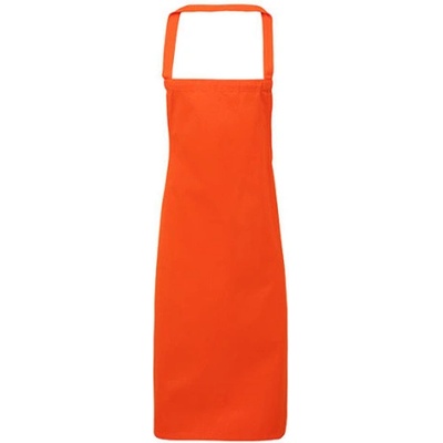 Premier Workwear Zástěra s laclem z biobavlny bez kapsy PR102 Orange Pantone 1655 60x87cm