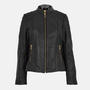 Biba Дамско яке Biba Womens Neru Collar Leather Long Sleeve Leather Jacket - Black - sportihobi - 442,00 лв