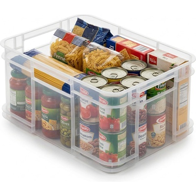 Keeeper Úložný box pre domácnosť aj dielňu, BRUNO XL 28 l 43 x 35 x 24 cm, transparentný