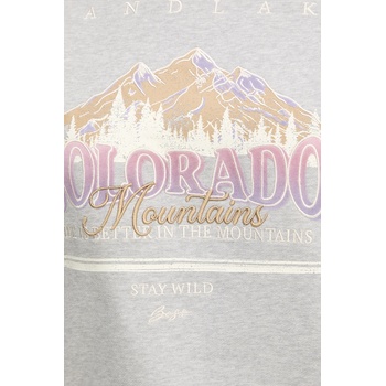 BOSS Orange Памучен суичър BOSS Orange в сиво с десен 50549186 (50549186)