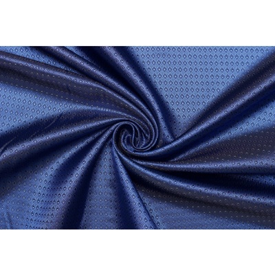 Podšívka polyester vzorovaná - Modrá s jemným geometrickým vzorem