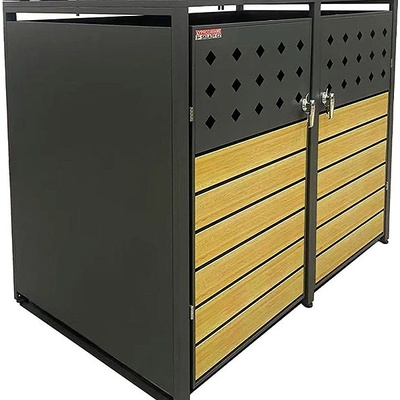 Scorpion elektro Přístřešek na 2 popelnice D01GW2 celokovový kryt antracit hnědý – Zbozi.Blesk.cz