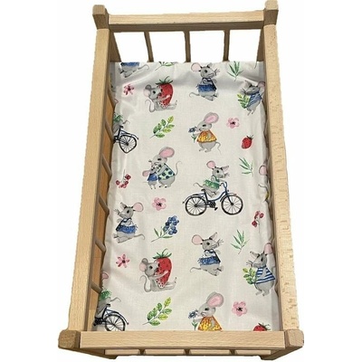SDS Matrac do postieľky pre bábiky Veselé myšky 50x28 cm