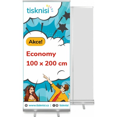 Rollup stojan ECONOMY 100 x 200 cm bez tisku