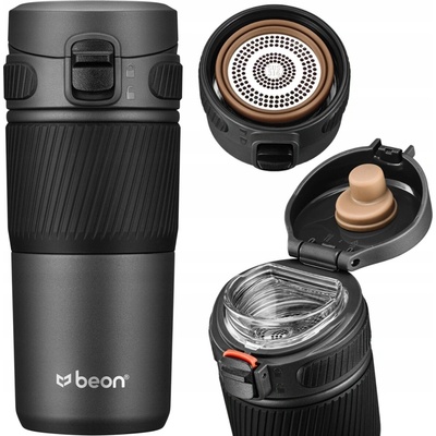 Beon termohrnek protiskluzový 450 ml černý