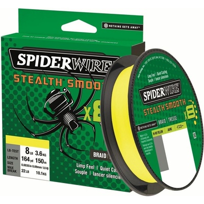 Spiderwire Šnúra Stealth Smooth 8 Žltá 150m 0,07mm 6kg