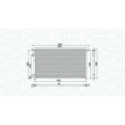 Kondenzátor, klimatizace MAGNETI MARELLI 350203970000